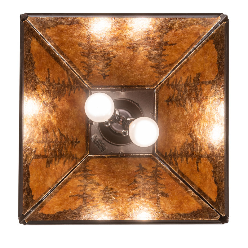 Greenbriar Oak 1 - Light Pendant, 44" H x 16" W x 16" D, Cafe Noir, Amber Mica