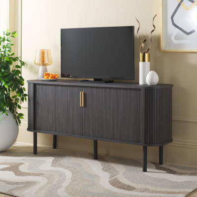 Carvin 62.99" W TV Stand with Tambour Doors