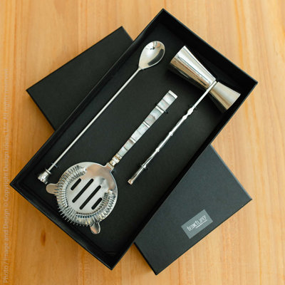 Abalon barware-set/3