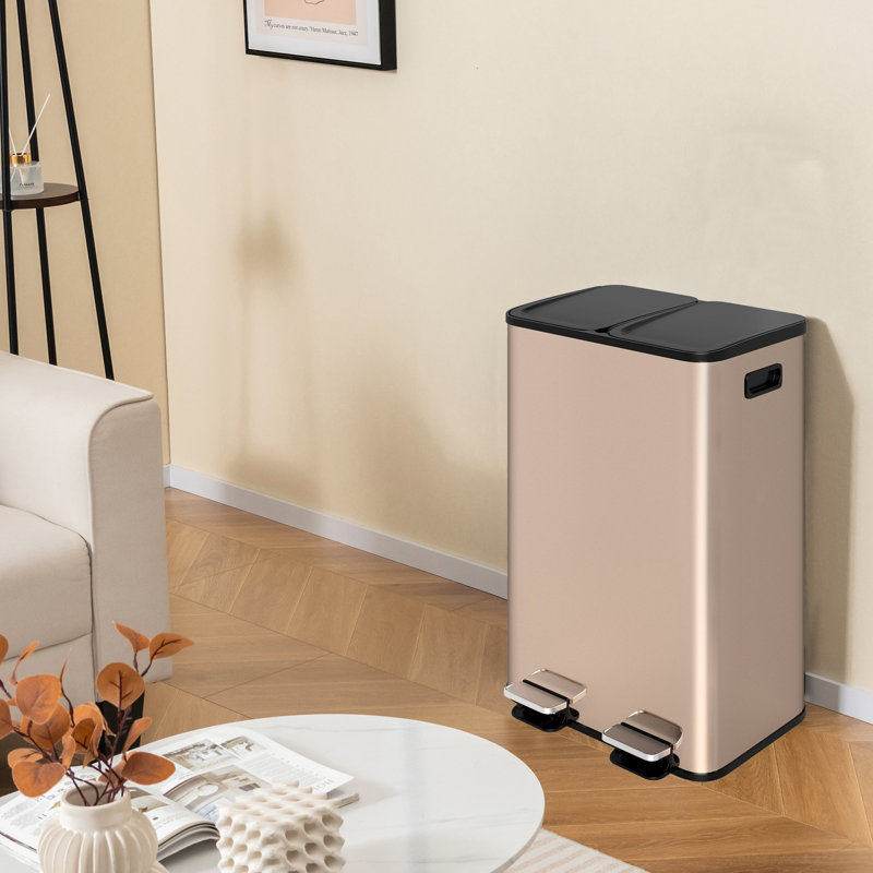 Step On Kitchen Trash Can - 60L, Gold
