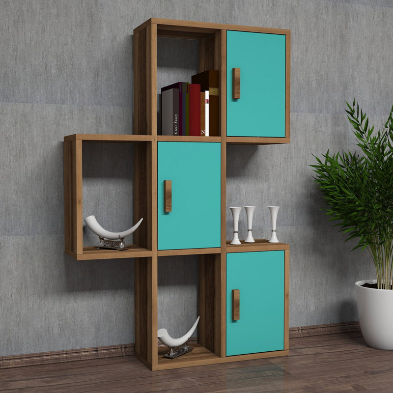 Modern Wall Shelf, 19.7 x 44.4 x 7.9 inches | 100% Melamine Coated Particle Board, Thickness: 0.7 inches | Numerous Shelves, Wall-Mountable Design | Perfect for Home Decor & Storage Solutions, Stylish and Functional