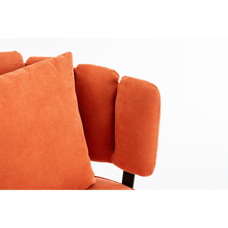 Chaises d'appoint à ressorts ensachés, chaise de lecture moderne en acier chenille pour la maison