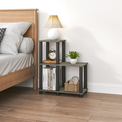 3-Tier 19.88" L-Shaped Corner Shelf, Open Shelves for Display and Storage