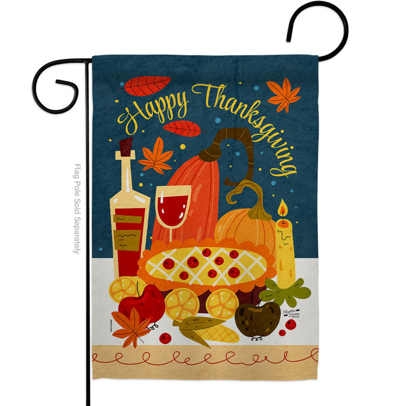 Drapeau de jardin 2 côtés en polyester 18,5 po x 13 po