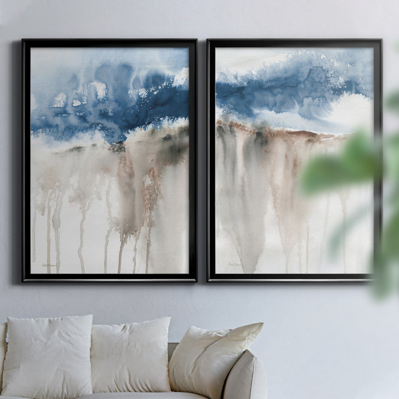 Windy Cliff I - ensemble de 2 reproductions d'art, H 18,5 po x l 49 po x P 1,5 po, H 31,5 po x l 47 po x P 1,5 po