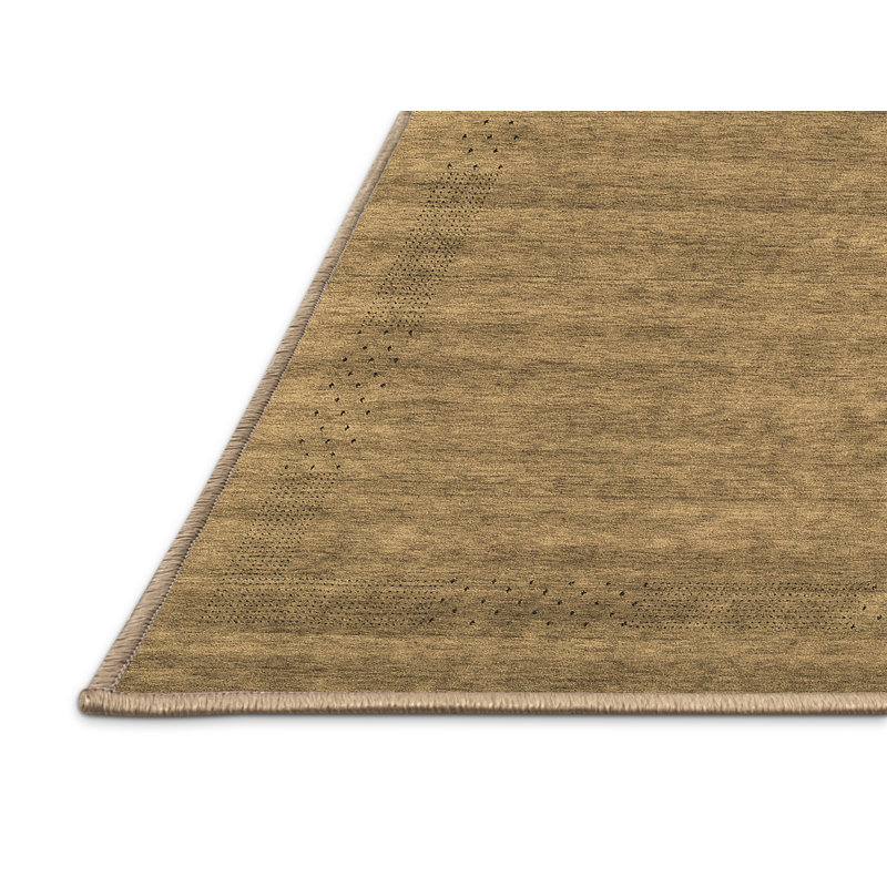 Tapis contemporains brun lavable à la machine 2655, Rectangle de 5 pi x 8 pi