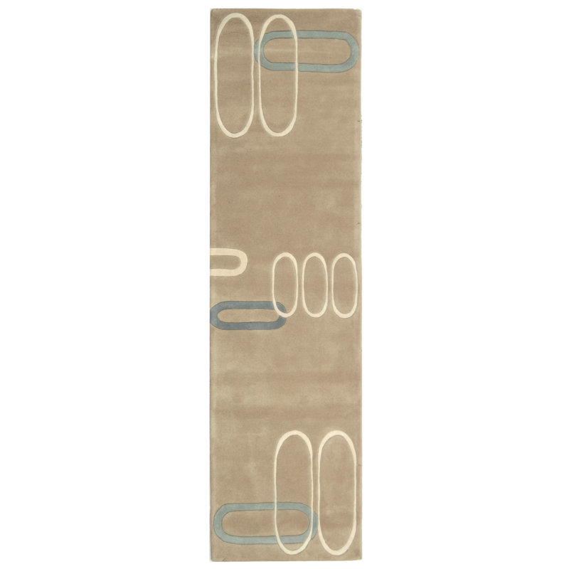 Candelo Hand Tufted Wool Geometric Rug, Runner 2'6" x 12'