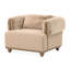Fauteuil d'appoint en fausse fourrure Portrait - Caramel / Brun Sienne