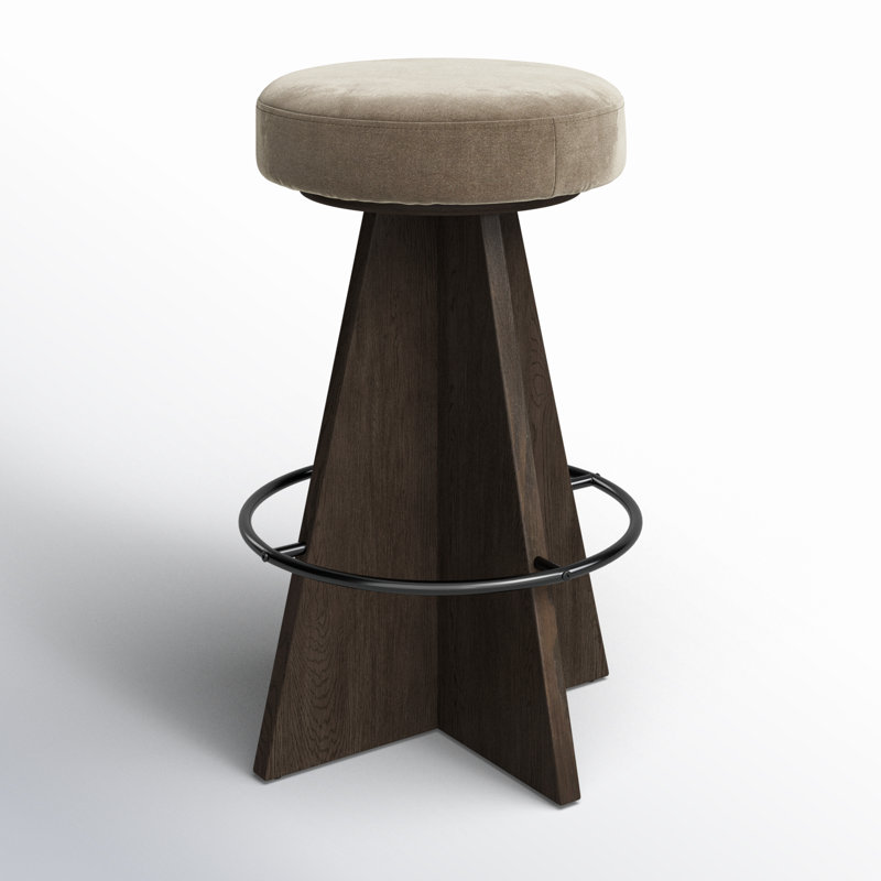 Damon Swivel Stool-Sapphire Khaki-Counter, Counter Stool (27.75" Seat Height), Brown, Gray