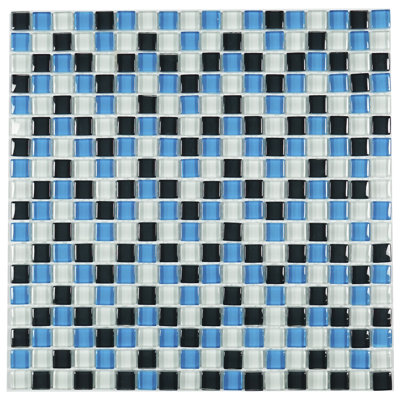Carreaux de mosaïque en verre lustré à petits pois 11,82 po x 11,82 po