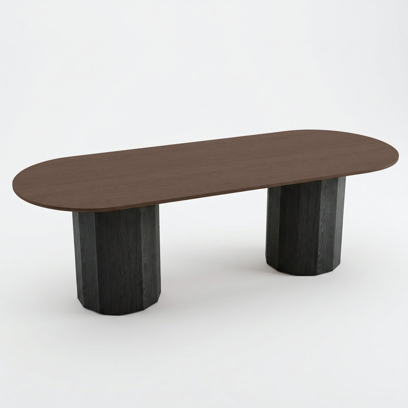 Table de conférence ovale 86 po Aine, Walnut