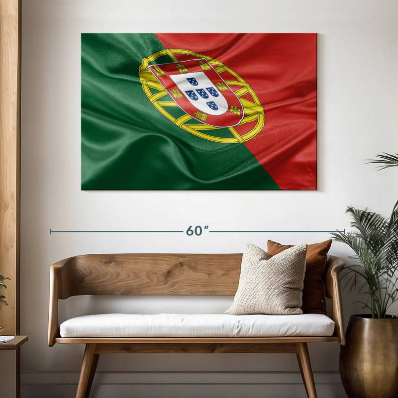 Drapeau national du Portugal, H 32 po x l 48 po