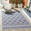 Tapis intérieur / extérieur géométrique bleu / ivoire-55821640