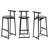 27''H Of 3, Black Seat & Metal Legs, Pleasant And Modern For Kitchen Counters Cozy Seating-1841833047