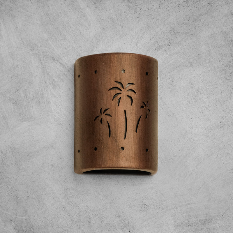 Hockinson Ceramic Outdoor Wall Light, LED Bulb Included, Rubbed Bronze, 10" H x 8" W x 5" D