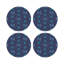 Sous-verres ronds en cuir gemme bleu saphir Gem-119015146