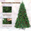 Arbre de Noël artificiel pin vert 7,5 pi avec 550 lumières claires / blanches
