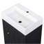 Meuble-lavabo de 20 po avec lavabo en céramique, porte à motif de losanges, poignées dorées et tablettes de rangement latérales - petit cabinet moderne avec barre à serviettes, fabrication en panneau de fibres à densité moyenne, assemblage requis-1906229476