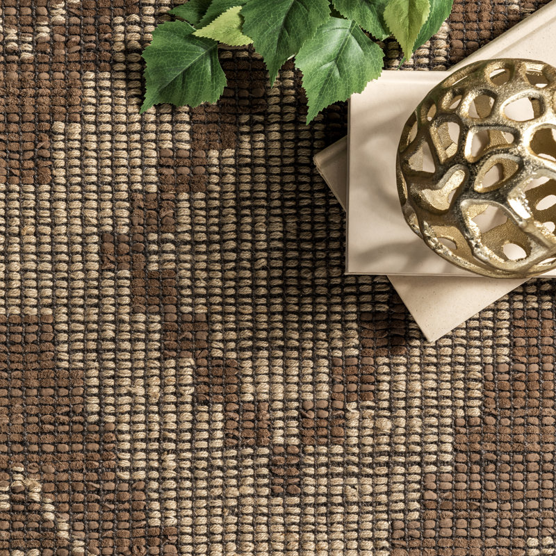 Tapis en cuir et jute Tegan Bohemain Diamond, Rectangle de 5 pi x 8 pi