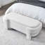 Banc de rangement rembourré pour le salon, la chambre à coucher dans le vestibule avec siège confortable et aucun assemblage requis-128632912