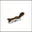 Chaise longue rembourrée pliable avec pieds robustes