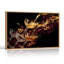 «Versing Champagne in Crystal Glasses with Golden Splash», art mural sur toile-1629452057