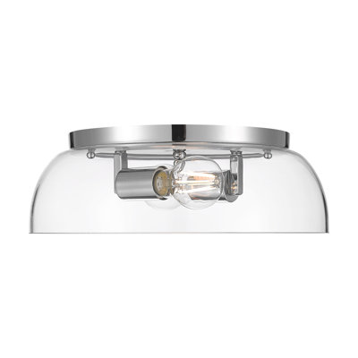 Iftimie 14" Flush Mount with Clear Glass
