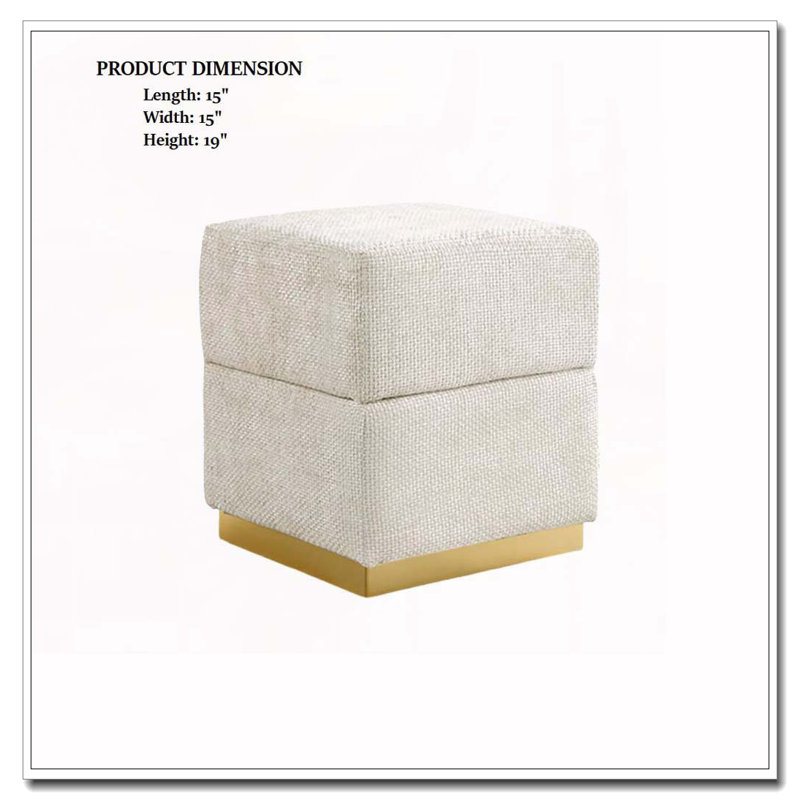 Repose-pieds avec rangement Accent, Beige