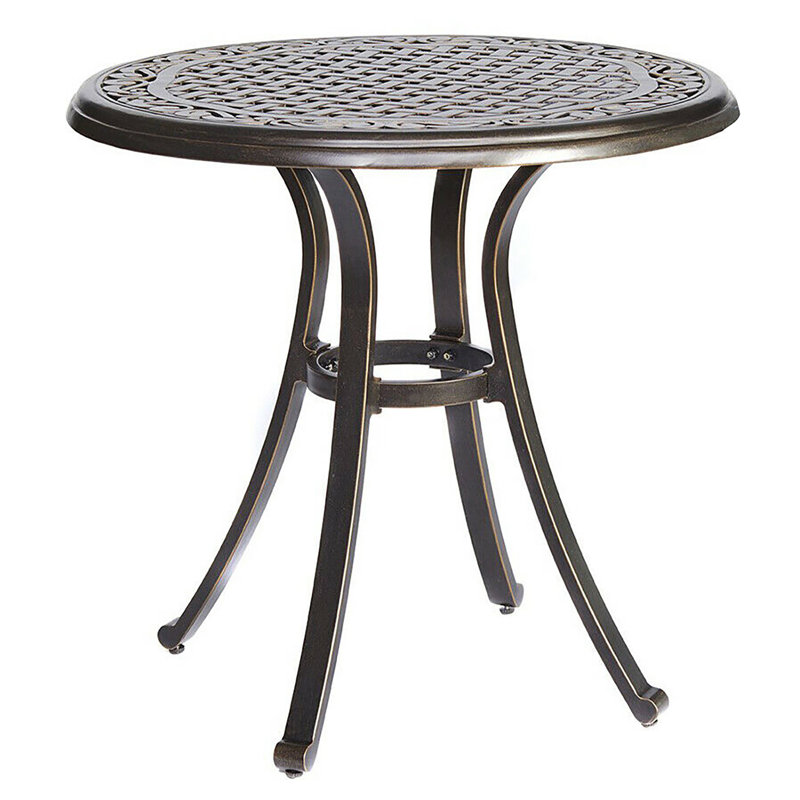 Table de salle à manger à hauteur bistro de 28 po x 28,6 po, table de salle à manger ronde d’intérieur et d’extérieur