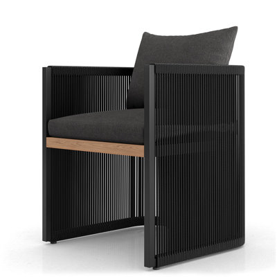 Chaise avec accoudoirs à dossier Windsor en tissu Fifer