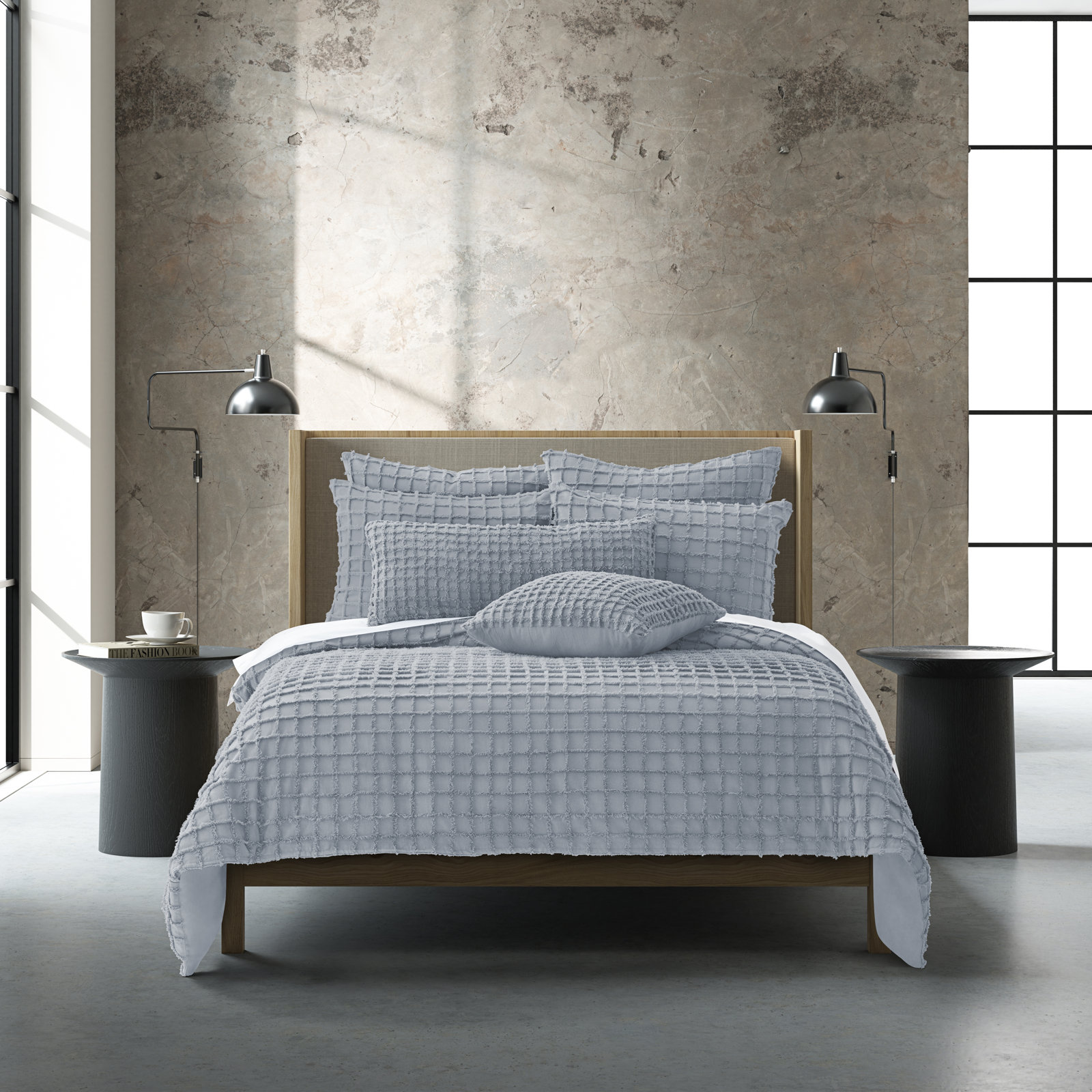 Carter Duvet Cover Set, Twin Duvet Cover + 1 Sham, Powder Blue