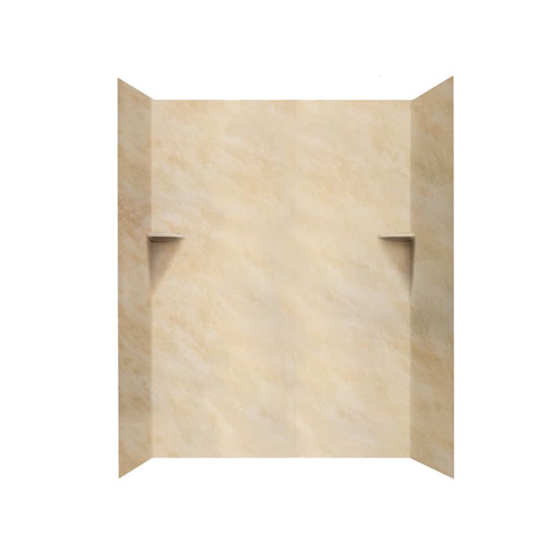 60'' W 36'' D 72'' H Glue Up Solid Surface Wall, Golden Steppe