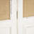Bigham Beige Wood Hinged Foldable Partition 3 Panel Room Divider Screen w/ Burlap Window Pane Design