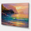 Plage romantique pendant un coucher de soleil chaud - Impression sur toile-59724931-59780701