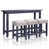 Antique Blue Table with Beige Chair selected