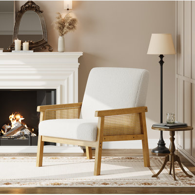 Upholstered Linen Accent Chair