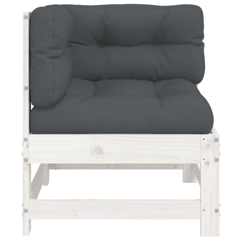 Canapé de coin Auzair Millwood Pines, Anthracite, Blanc