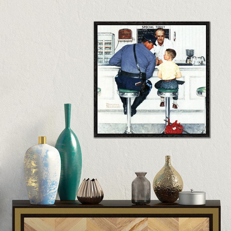 Runaway by Norman Rockwell - Gallery-Wrapped Canvas Giclée on Canvas, Black, 45.72 cm H x 45.72 cm W