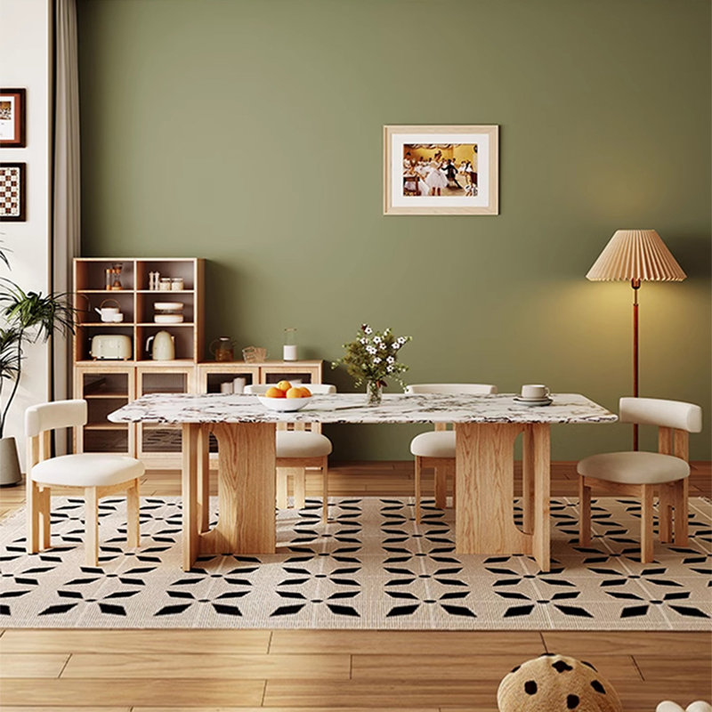 Ensemble repas pour quatre personnes, H 29,52 po x L 86,61 po x l 39,37 po