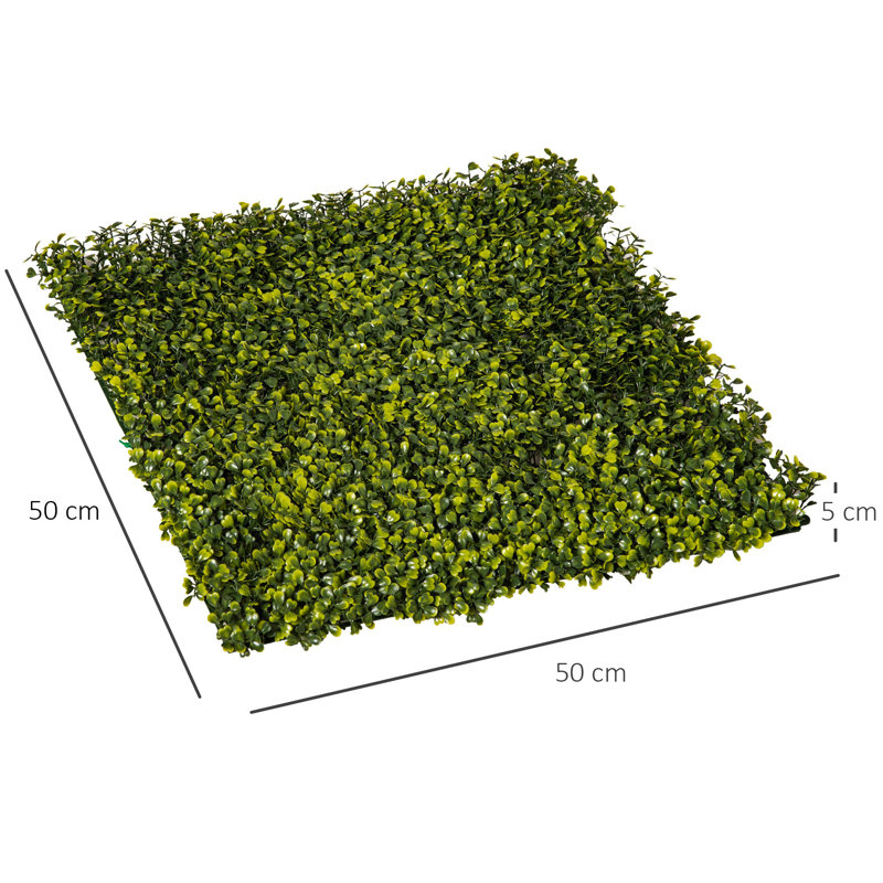 50cm Faux Evergreen Hedge