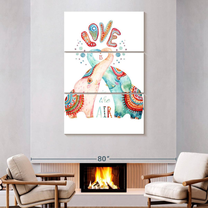 Hardie Elephant Kiss, 74" H x 48" W