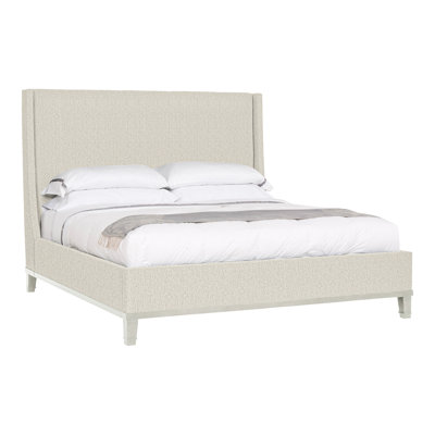 Michael Weiss Upholstered Maple Wingback Bed