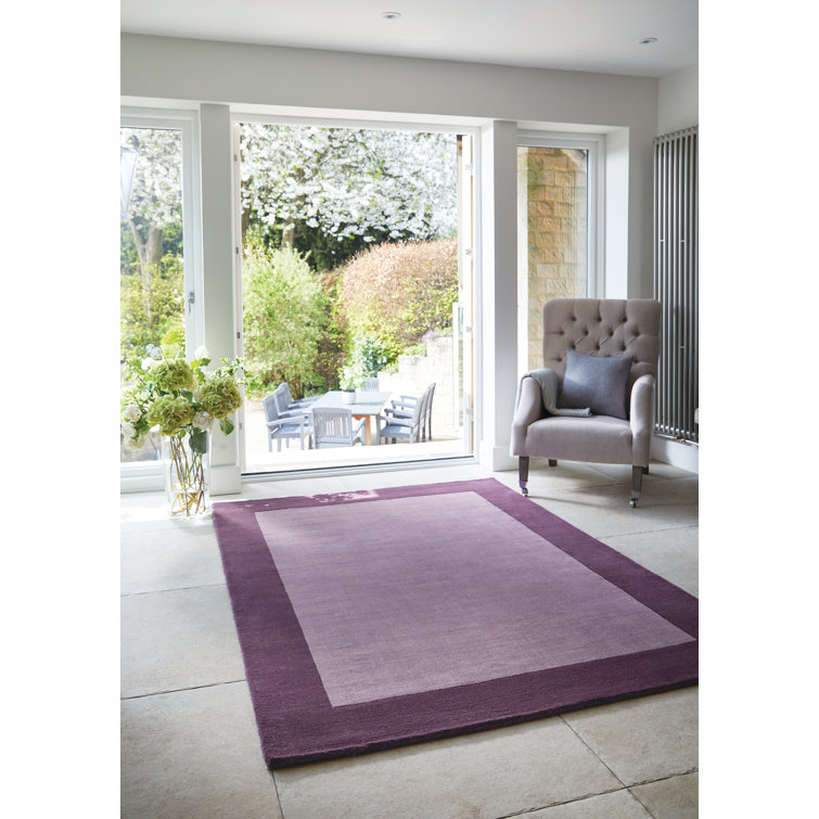 Wool Hand Loomed Area Rug Mauve
