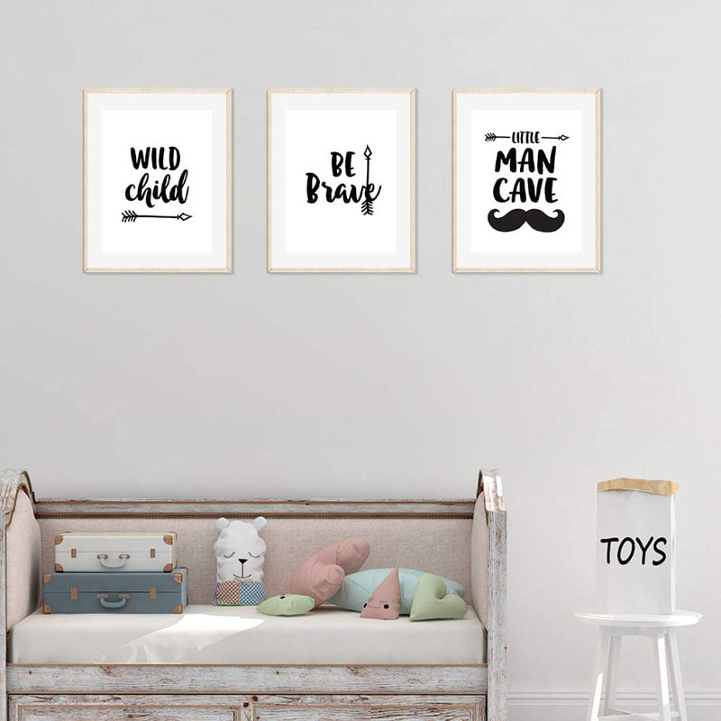 "enfant sauvage minimaliste" , ensemble de 3 pièces impression sur papier Darende