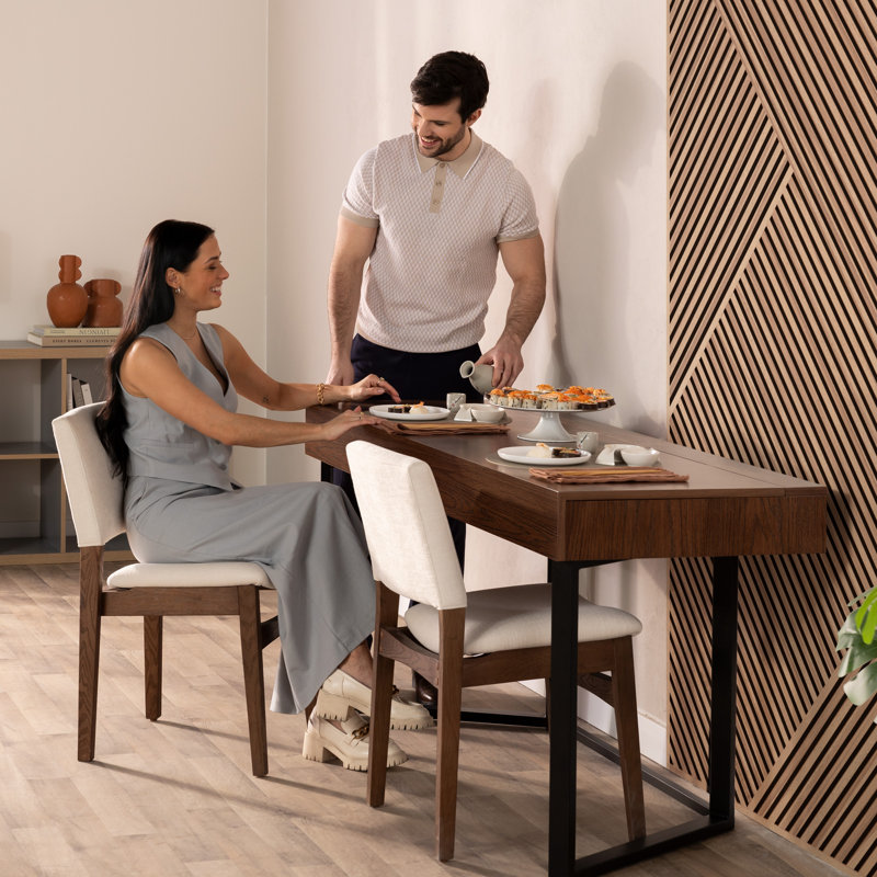 Transformer Table To Desk - Single Unit - Dark Walnut