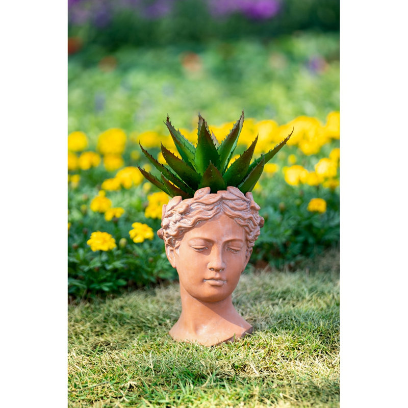 Jardinières en ciment de style antique, buste rustique, décoration intérieure / extérieure