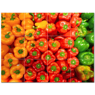 Panneau mural décoratif en céramique 12 po x 12 po Fruit Photo