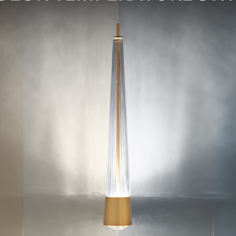 Quill Square Multi-Light 4-CCT Pendant, Aged Brass
