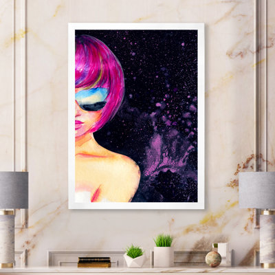 Shine Turquoise Sensual Portrait IV - Décoration murale sur toile glam