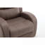 Pour les petits espaces de vie, fauteuil inclinable manuel moderne, similicuir brun chaud compact